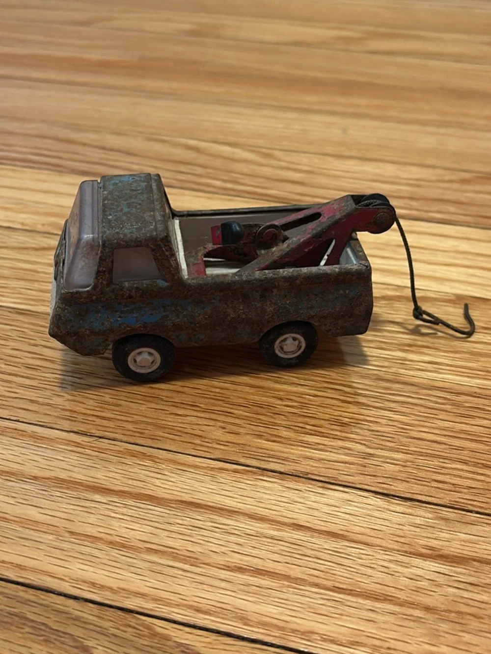 Tonka Small Vintage Tow Truck in Blue and Red Accents